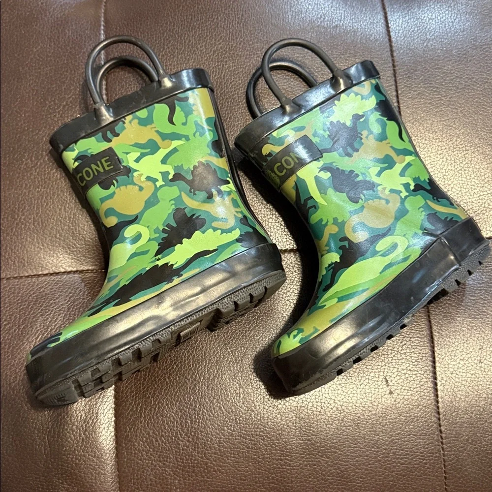 Lone Cone Kids Camosaurus Rain Boots Dinosaur Camouflage Size 6